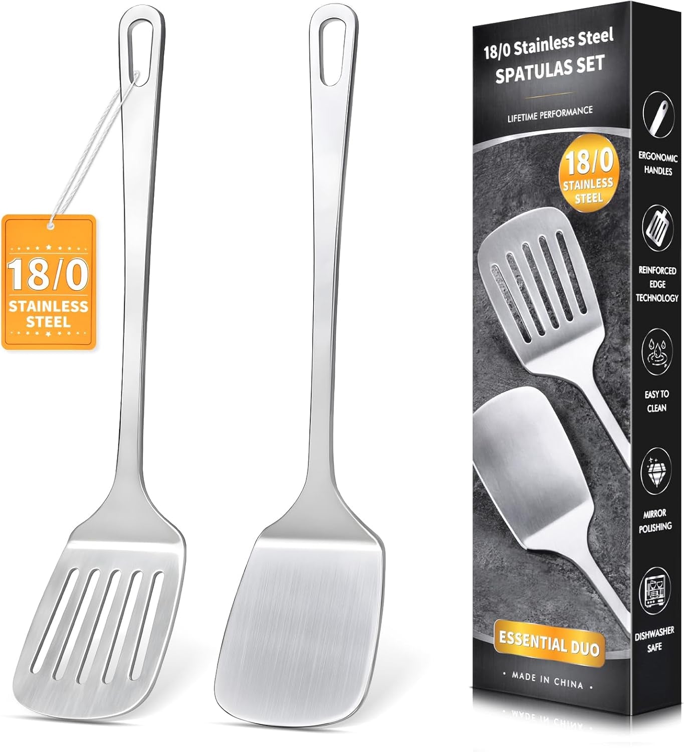 2-pcs-stainless-steel-spatulas-set-metal-spatula-solid-slotted-turner-heavy-duty-sturdy-spatula-for-kitchen-use-high-heat-resistant-cooking-utensils-for-fish-eggs-pancakes-easy-to-clean-silver