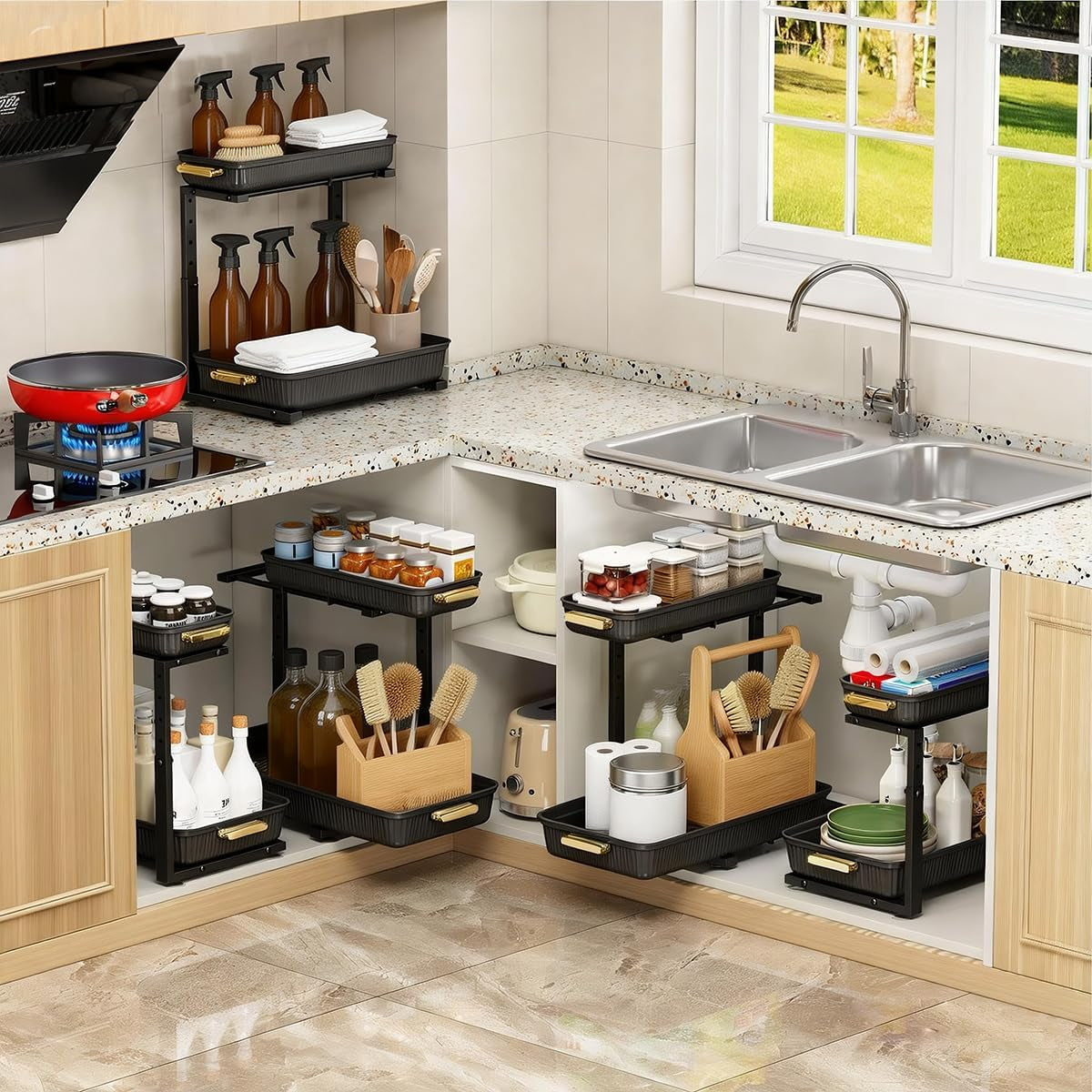 under-sink-organizer-2-pack-multi-purpose-pull-out-storage-shelf