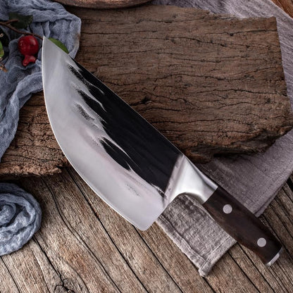 Meat Cleaver, 8 Inch Handmade Forged Butcher Knife High-Carbon Bone Chopper Traditional Butcher Slicing Knives Stainless Steel Kitchen Knives3