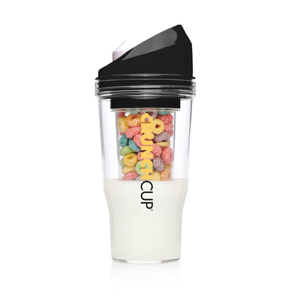 XL Portable Cereal Cup for Breakfast on the Go - Black | Skip the Spoon and Bowl - Designed for a Quick, Convenient Breakfast at Home, on the Go, or during Busy Mornings.1