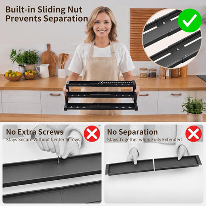 Expandable Spice Rack Organizer for Cabinet, Supports 17.6 Lbs per Tier2