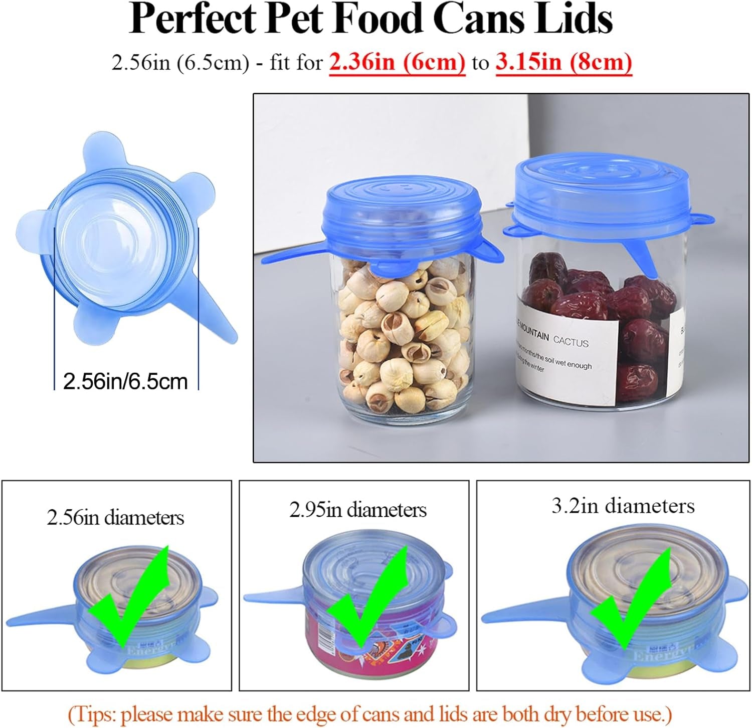 silicone-can-lids-10-pack-all-2-6-diameter-reusable-silicone-stretch-lids-for-pet-food-cans-bpa-free-seal-can-covers-for-yogurt-jars-soda-regular-mason-jars-canned-pet-foods