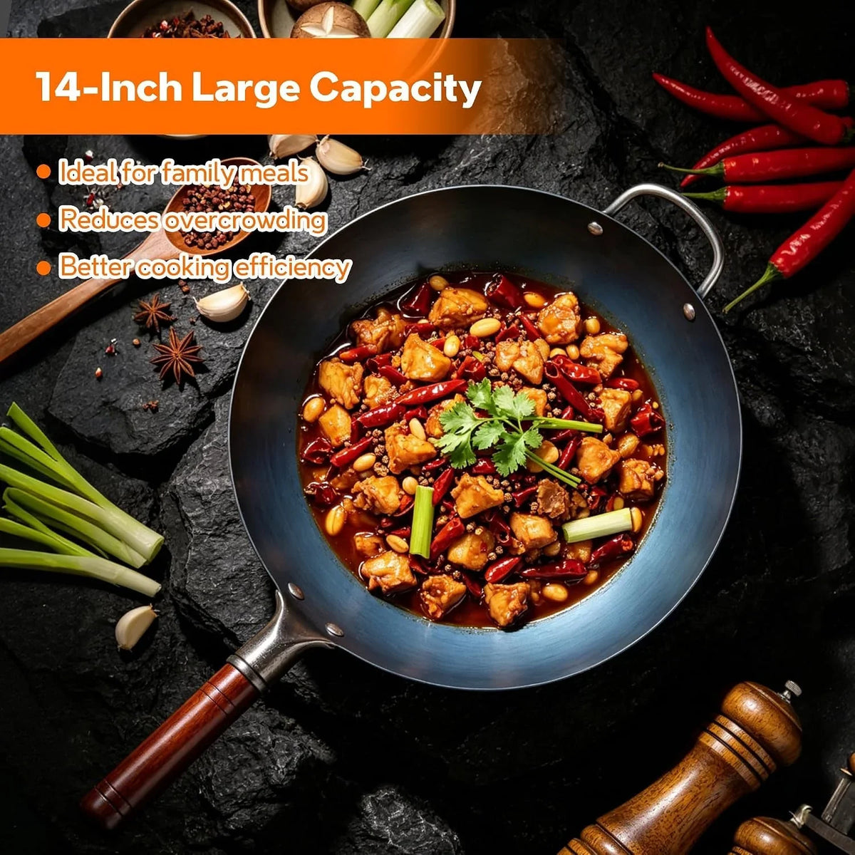 14-inch-carbon-steel-wok-with-lid-round-bottom-wok-pan-blue-pre-seasoned-chinese-stir-fry-pan-for-open-flame-cooking-large-traditional-pow-wok-for-bbq-grill-camping-home-cooking