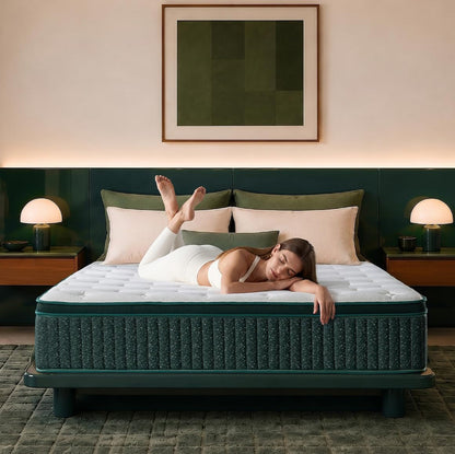 King Size Mattress, 12 Inch King Mattress in a Box, Cooling Gel Memory Foam Hybrid Mattress with Pocketed Coils, Medium Firm Feel, Certipur-Us Certified, Pressure Relief, Motion Isolation1