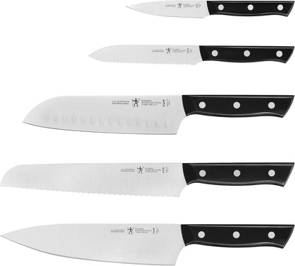 Henckels Dynamic 5-Pc Knife Set with Chef, Bread, Utility, Paring, Santoku1