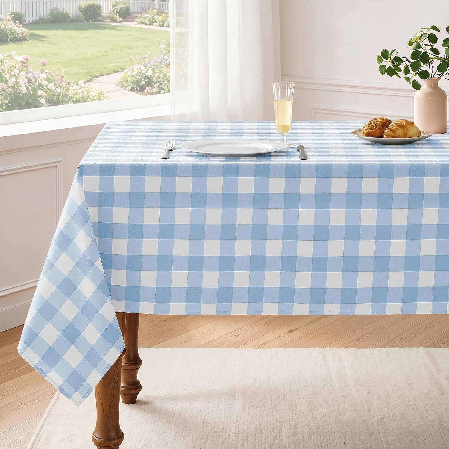 checkered-tablecloth-rectangle-waterproof-gingham-table-cloth-washable-buffalo-plaid-table-cover-wrinkle-free-for-kitchen-dining-and-outdoor-picnic-52-x-70-inch-light-blue-and-white