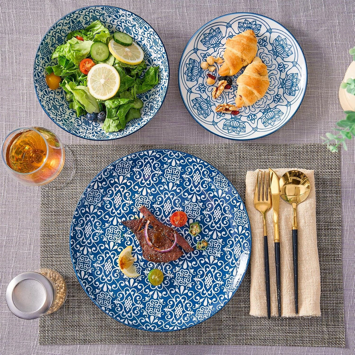 porcelain-dinnerware-sets-service-for-4-12-pcs-hand-drawn-plates-and-bowls-sets-handmade-ceramic-dish-set-chip-resistant-modern-plate-set-dishwasher-microwave-safe-vintage-blue
