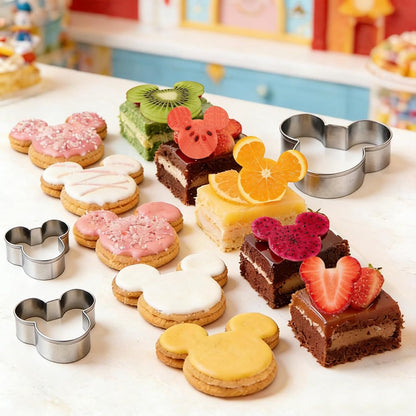 Mouse Cookie Cutter Sandwich Cutters for Kids DIY Lunchbox Bento Box Fruit Cutters Vegetable Cutters for Children Boys Girls, Pack of 54