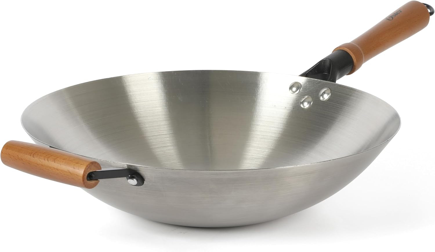 oster-sangerfield-14-inch-stainless-steel-wok-with-wood-handles-durable-non-stick-stir-fry-pan-for-gas-and-electric-stovetops