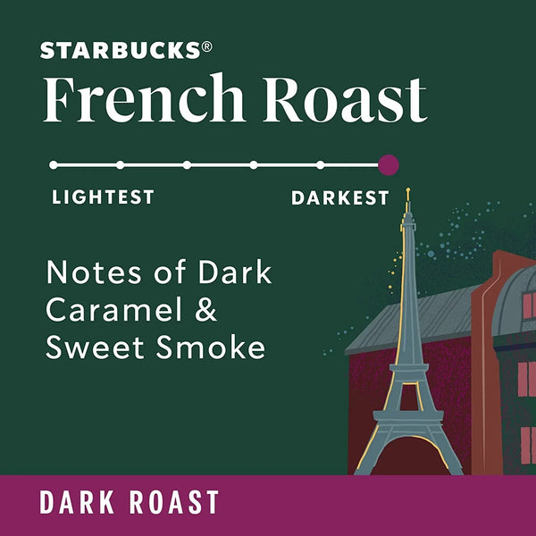 Starbucks K-Cup Coffee Pods, Dark Roast Hot or Iced Coffee, French Roast, 96 Keurig Pods3