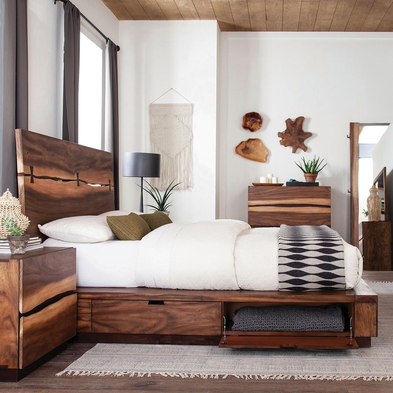 coaster-home-furnishings-winslow-wood-queen-platform-storage-bed-with-tall-headboard-4-concealed-compartments-and-bow-tie-inlays-bedroom-smokey-walnut-and-coffee-bean-223250sq