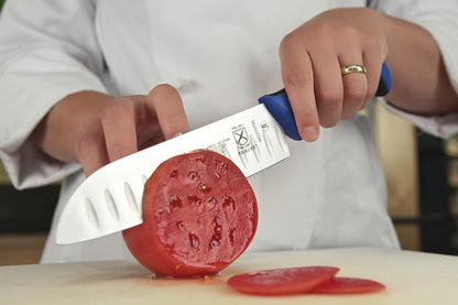 Millennia Colors 7-Inch Granton Edge Santoku Knife, Blue2