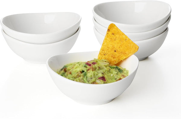 4 Oz Very Small White Porcelain Bowls - Set of 6 Dipping, Sauce, Salsa & Snack Bowls, Mini Ceramic Bowls for Condiments & Charcuterie1