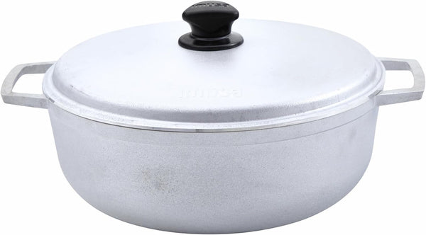 7.5 Quart Traditional Natural Made in Colombia Caldero with Lid for Cooking and Serving,Silver1