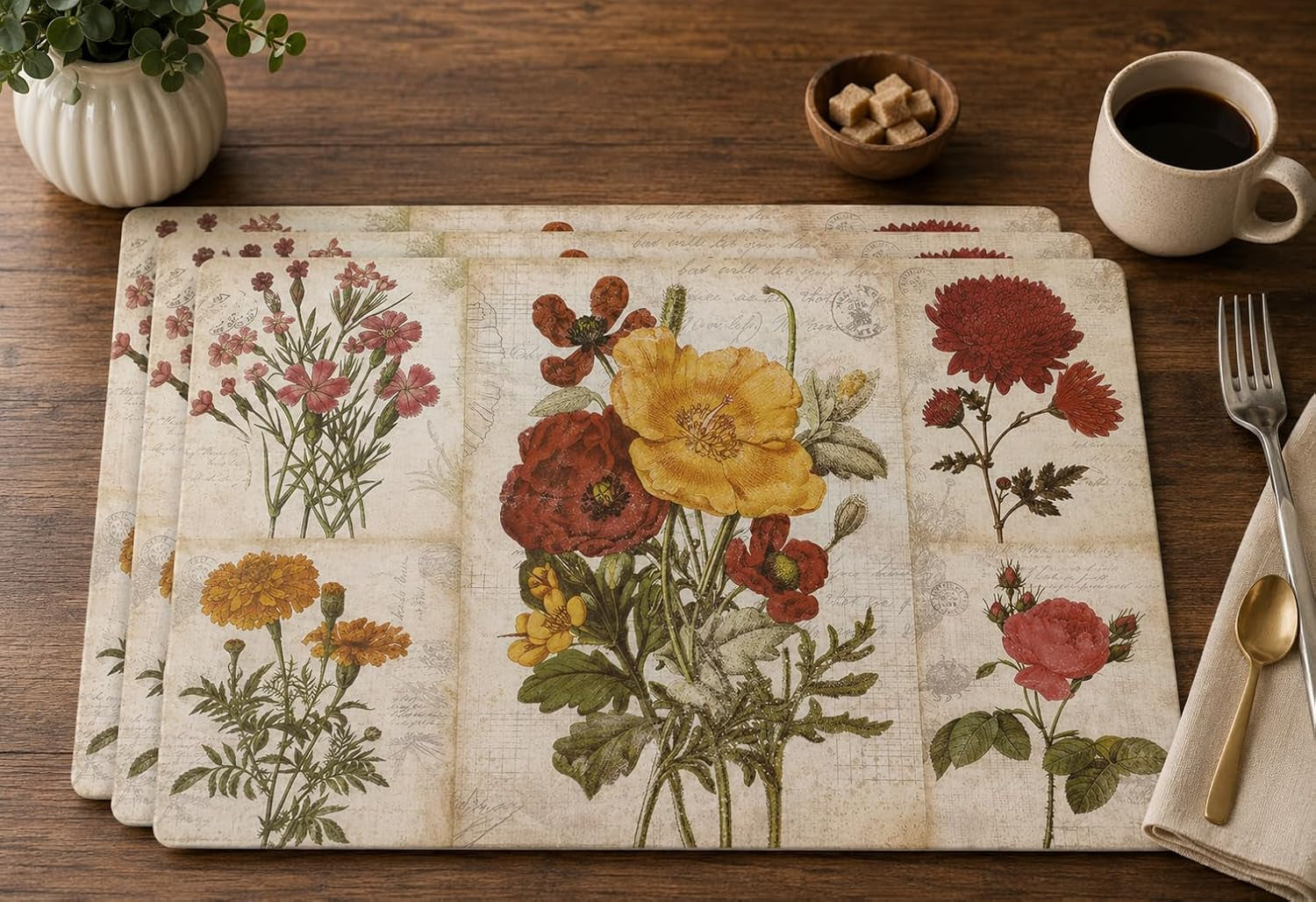 vinyl-rectangular-placemats-set-of-4-non-slip-place-mats-ideal-for-indoor-and-outdoor-dining-table-washable-and-heat-resistant-fall-placemats-for-kitchen-tables-flowers