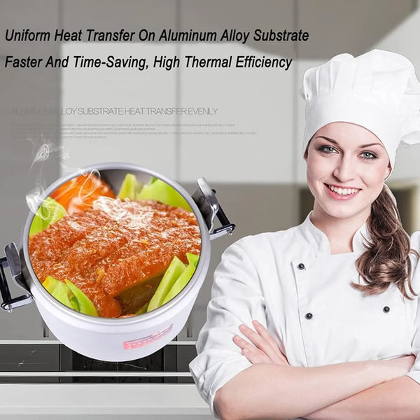 Multi-Function Pressure Cooker，Large-Capacity Aluminum Alloy Explosion-Proof High Pressure Cooking for Gas Stove Soup Stew Pot (Color : Silver, Size : 33L)2