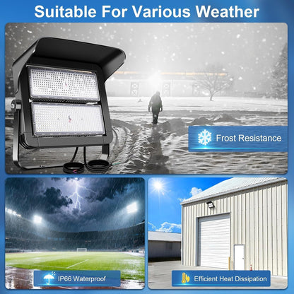 75000LM Dimmable Led Stadium Flood Light 3000W Equivalent5