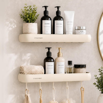 Shower Caddy Adhesive, No Drilling Aluminum Bath Organizer Shelf1