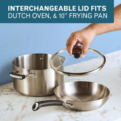 Truecook Stainless Steel Cookware Set, 12-Piece, Silver | Premium Stainless Steel Pots and Pans Set, Dishwasher Safe, Oven Safe to 350°F, Compatible with Gas, Electric, & Induction7