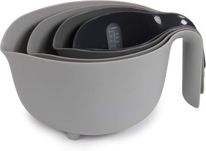 4-Piece Nested Mixing Bowl Set, Gray Assortment, GMBS4-432, 4 Pieces2