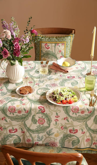 Vintage French Linen Tablecloth,Rectangular,71"X55"-Cecilia A5