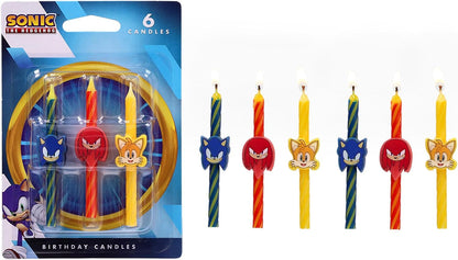 Sonic the Hedgehog Birthday Candles | Cake Decoration Toppers | 6 Count1