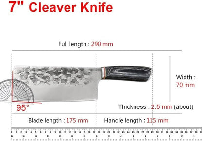 Meat Cleaver, 7 Inch Professional Slicing Chef Knives Stainless Steel Forged Kitchen Knife Vegetable Fruit Knife Cooking Tools2
