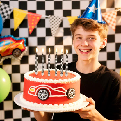 12Pcs Race Car Birthday Candles Cake Topper for Birthday Party Decorations4