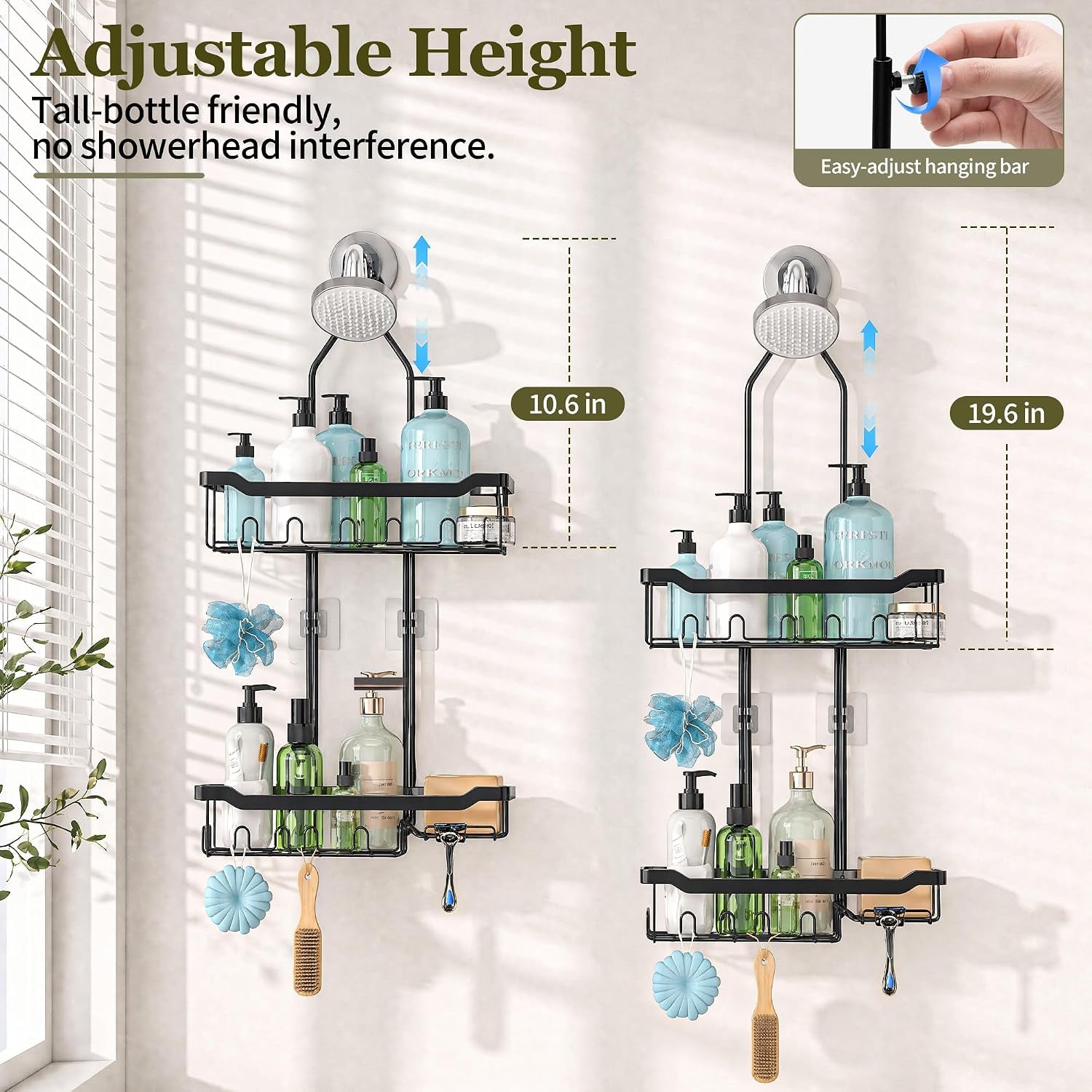 adjustable-shower-caddy-hanging-rustproof-tool-free-height-adjustment