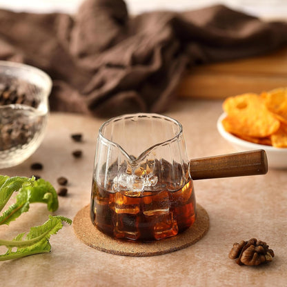 Espresso Cups,  6OZ Espresso Shot Measuring Cup Glass, V-Shaped Mouth, Markings in Both Oz& Ml6
