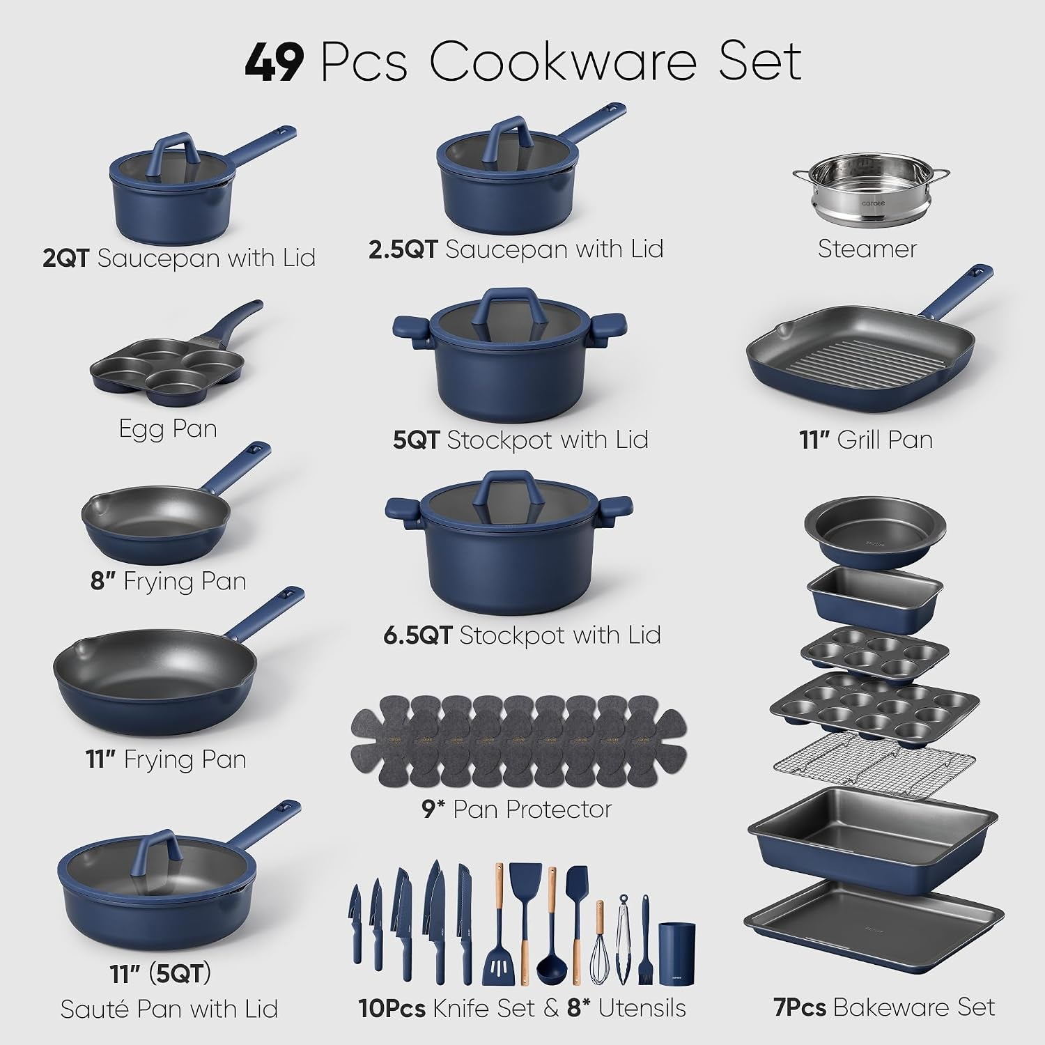 49pcs-pots-and-pans-set-nonstick-cookware-set-with-bakeware-induction-kitchen-set-with-silicone-lids-easy-food-release-all-stovetop-compatible-with-knife-set-blue
