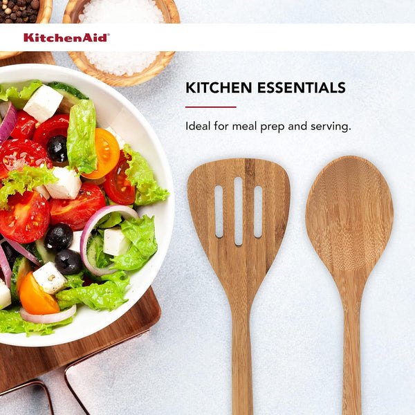 Kitchenaid Bamboo Turner and Spoon Set, 2-Piece3