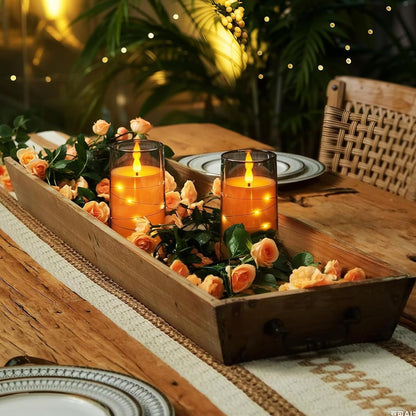 3"X6" Flameless Candles, Flickering LED Pillar Candles with Remote3