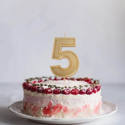 3.94 Inch Oversized Number Birthday Candle Large Gold Glitter Cake Candle6