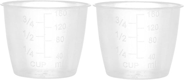 2Pcs Plastic Transparent Rice Measuring Cups 160Ml 3/4 Cup Thicken Rice Cooker Measuring Cup Double Scale Rice and Dry Material Kitchen Supplies for Cooking,Dog Cat Food Measuring1