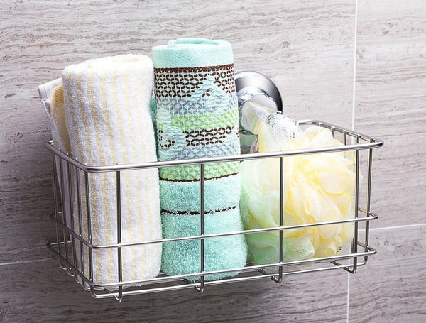 Suction Cup Deep Shower Caddy Bath Organizer Wall Shelf for Large Shampoo Gel Holder Bathroom Accessories Storage -Rustproof 304 Stainless Steel, 2-Pack3