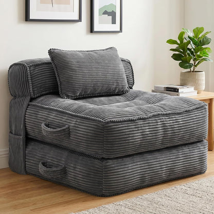 Folding Sofa Bed, Convertible Sleeper Chair with Pillow1