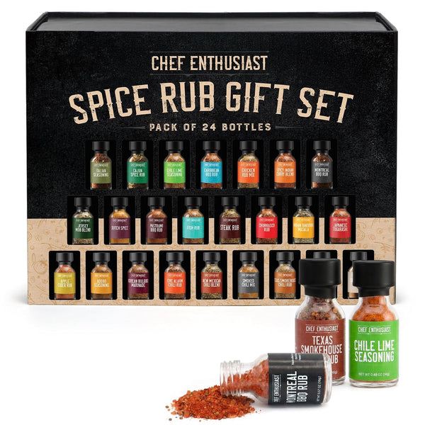 Grilling Spices & Seasoning Gift Set - 24 Unique Gourmet BBQ Spice Rub Sampler - Gift Set for Birthday, Anniversary, Men, Dads, Husbands - by s1