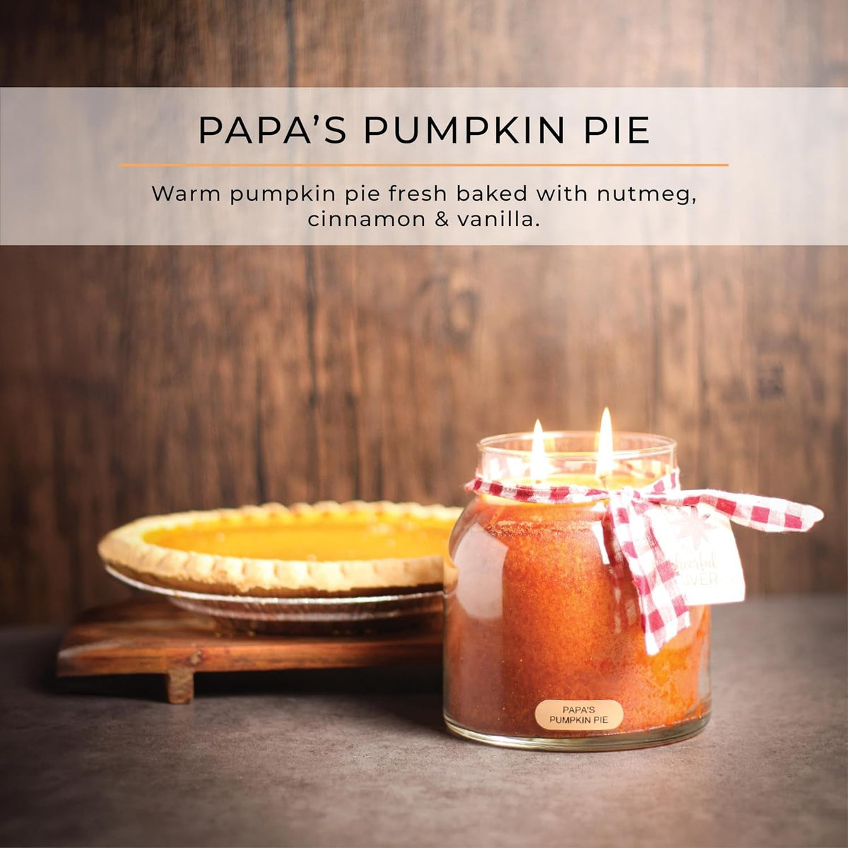 papas-pumpkin-pie-34oz-papa-scented-candle-jar-with-lid-keepers-of-the-light-155-hours-of-burn-time-gift-for-women-brown