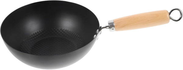 Small Wok 14.56 Inch Japanese Iron Non-Stick round Bottom Gas Stove Pan for Home Kitchen Cooking Bbq Stir Fry9