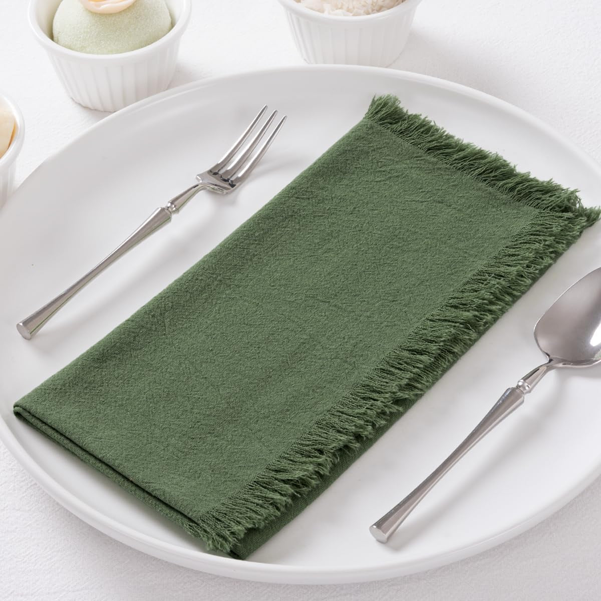 6-pack-olive-green-cotton-linen-napkins-with-fringe-green-cloth-napkins-set-of-6-boho-handmade-dinner-table-napkins-for-wedding-bridal-baby-shower-tea-party-17-x-17-inches