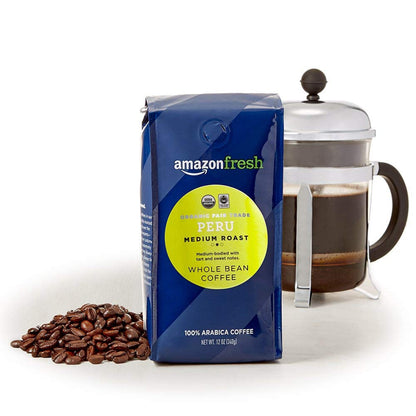 , Organic Fair Trade Peru Whole Bean Coffee, Medium Roast, 12 Oz2