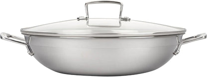 Le Creuset Stainless Steel Classic 3-Ply Wok with Glass Lid, 4.5Qt4