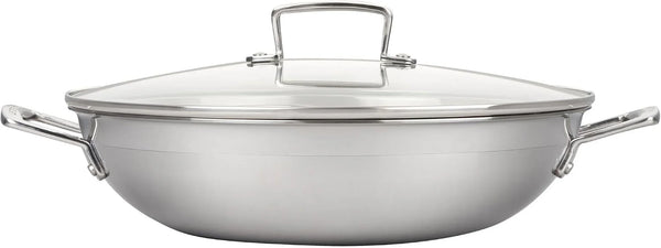 Le Creuset Stainless Steel Classic 3-Ply Wok with Glass Lid, 4.5Qt4