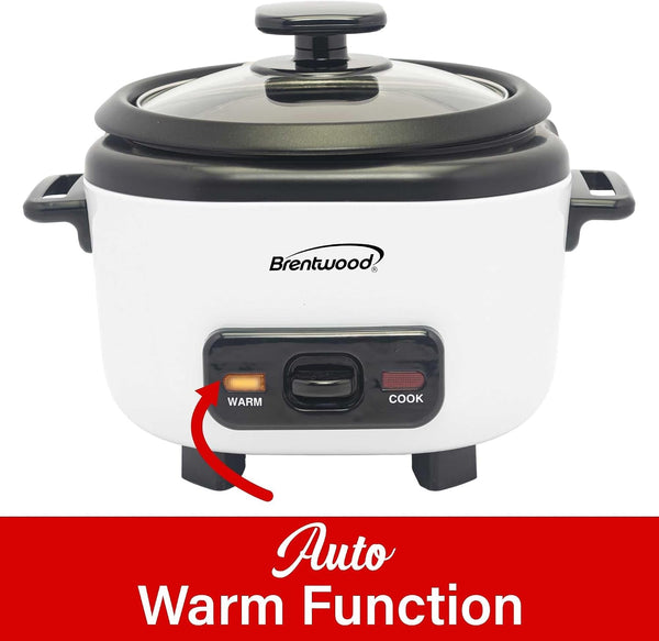 7-Function Smart Rice Multi-Cooker – Food Steamer, Slow Cooker, Sauté, Keep Warm, and 15Hr Delay Timer, Stainless Steel (White, 6 Cups Cooked / 3 Cups Uncooked)6