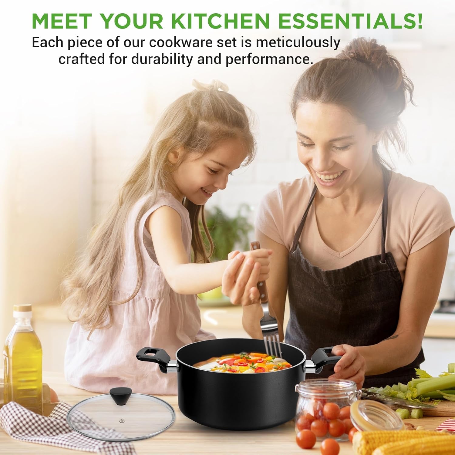 13-piece-nonstick-cookware-heat-resistant-kitchen-ware-set-w-saucepan-frying-pans-cooking-pots-casserole-lids-ladle-fork-strainer-nccwa13-black