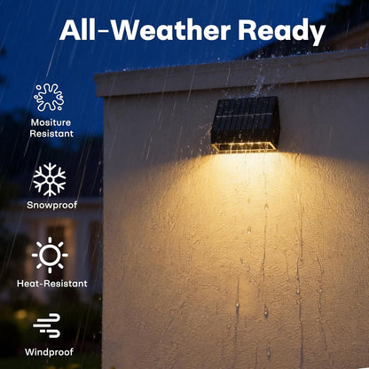 Solar Fence Lights Outdoor with Remote,12 Modes &12 PACK Solar Wall Lights5
