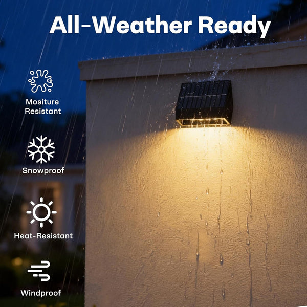 Solar Fence Lights Outdoor with Remote,12 Modes &12 PACK Solar Wall Lights5