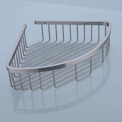 304 Stainless Steel Shower Caddy Corner Basket Shelf Bathroom Organizer Wall Mounted Storage, Brushed Nickel3