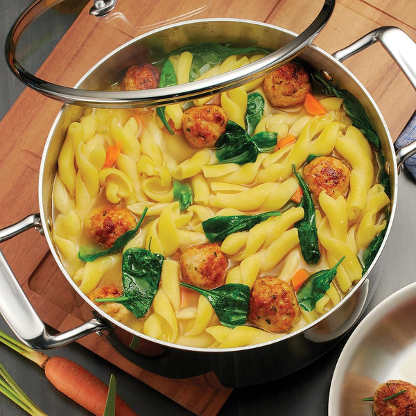 Boston Tri-Ply Clad Stainless Steel 5-Quart Dutch Oven Pot | with Glass Lid, Induction-Ready, Dishwasher-Safe, Nsf-Certified3